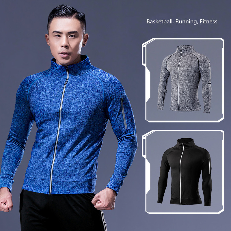 Running Gear Jacket - 남성용 런닝 운동 재킷, 트레이닝 지퍼
